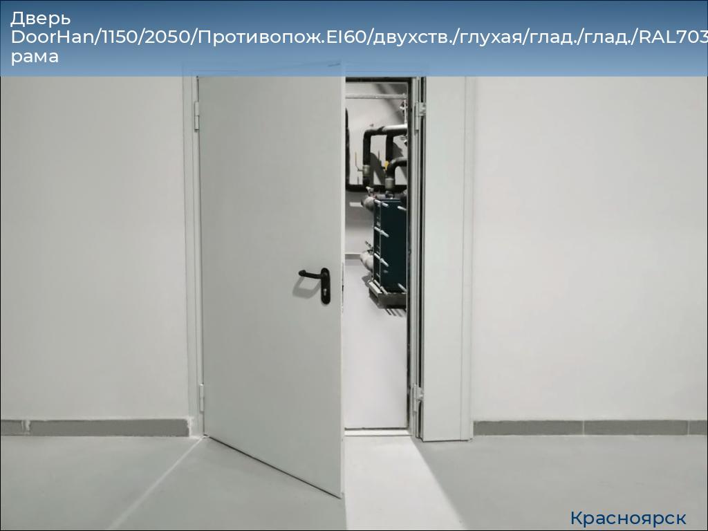 Дверь DoorHan/1150/2050/Противопож.EI60/двухств./глухая/глад./глад./RAL7035/прав./угл. рама, www.krasnoyarsk.doorhan.ru