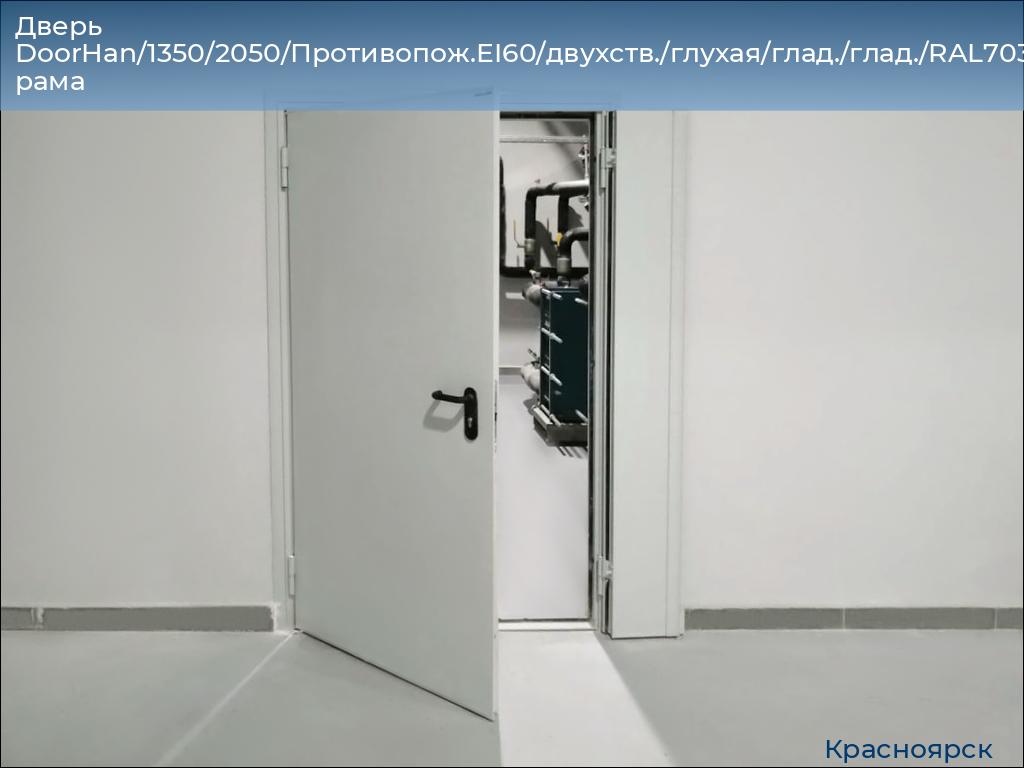 Дверь DoorHan/1350/2050/Противопож.EI60/двухств./глухая/глад./глад./RAL7035/прав./угл. рама, www.krasnoyarsk.doorhan.ru