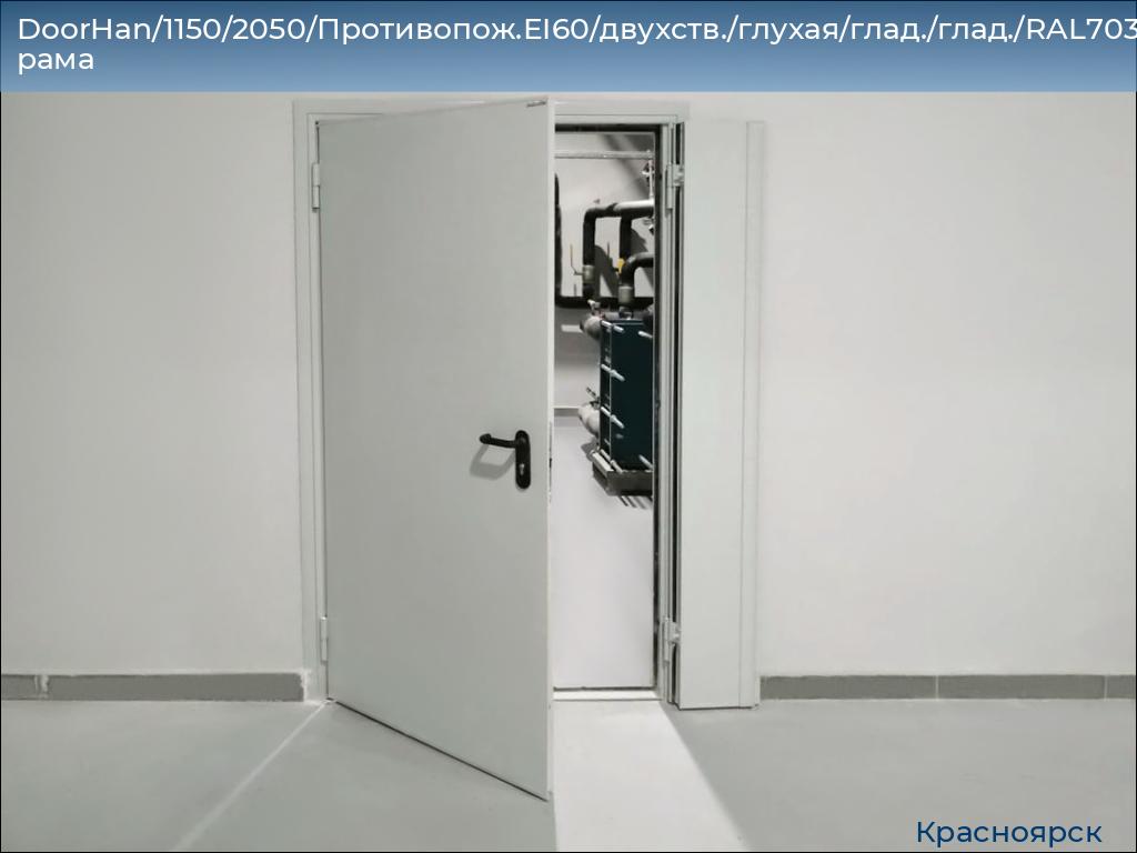 DoorHan/1150/2050/Противопож.EI60/двухств./глухая/глад./глад./RAL7035/лев./угл. рама, www.krasnoyarsk.doorhan.ru