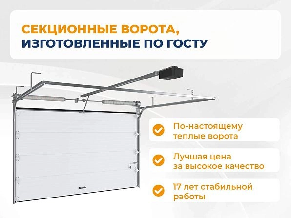 Секционные ворота 4000х2250 мм белые DoorHan RSD02, achinsk.doorhan.ru